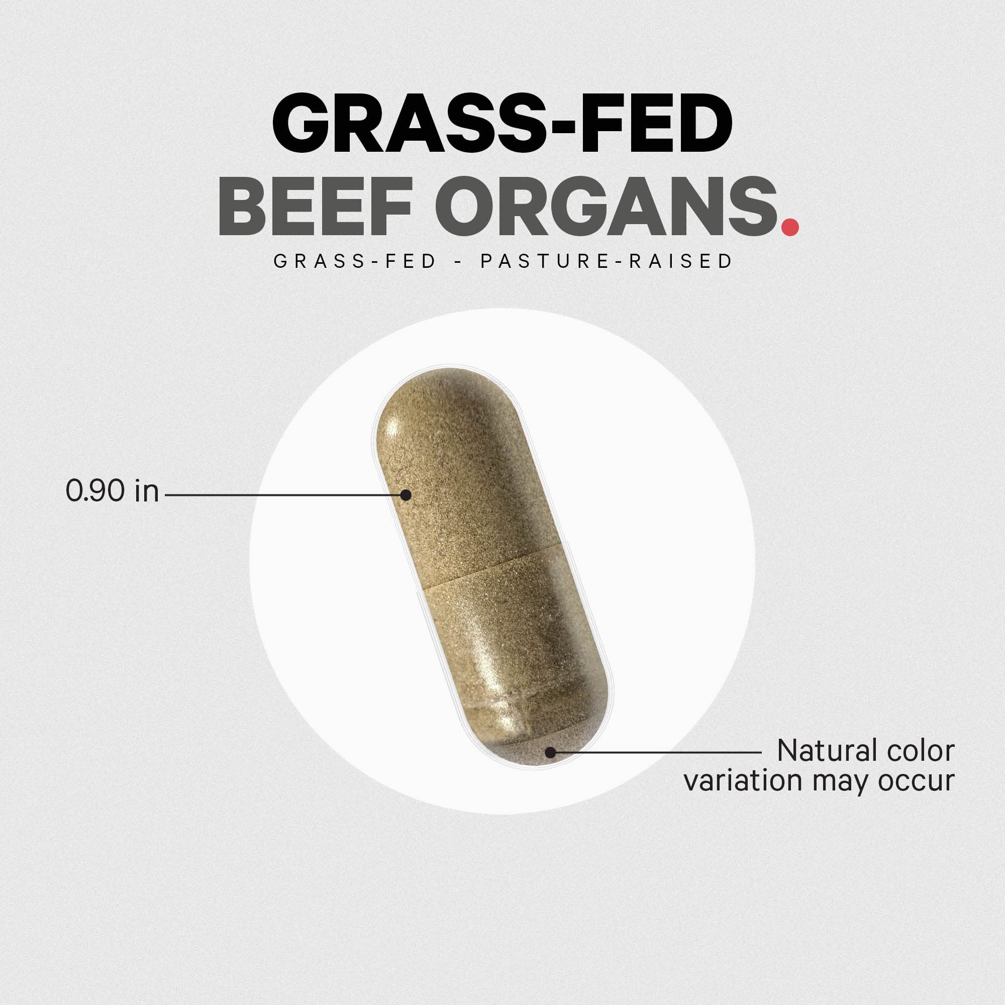 Codeage Grass-Fed Beef Organs Supplement on a wooden table