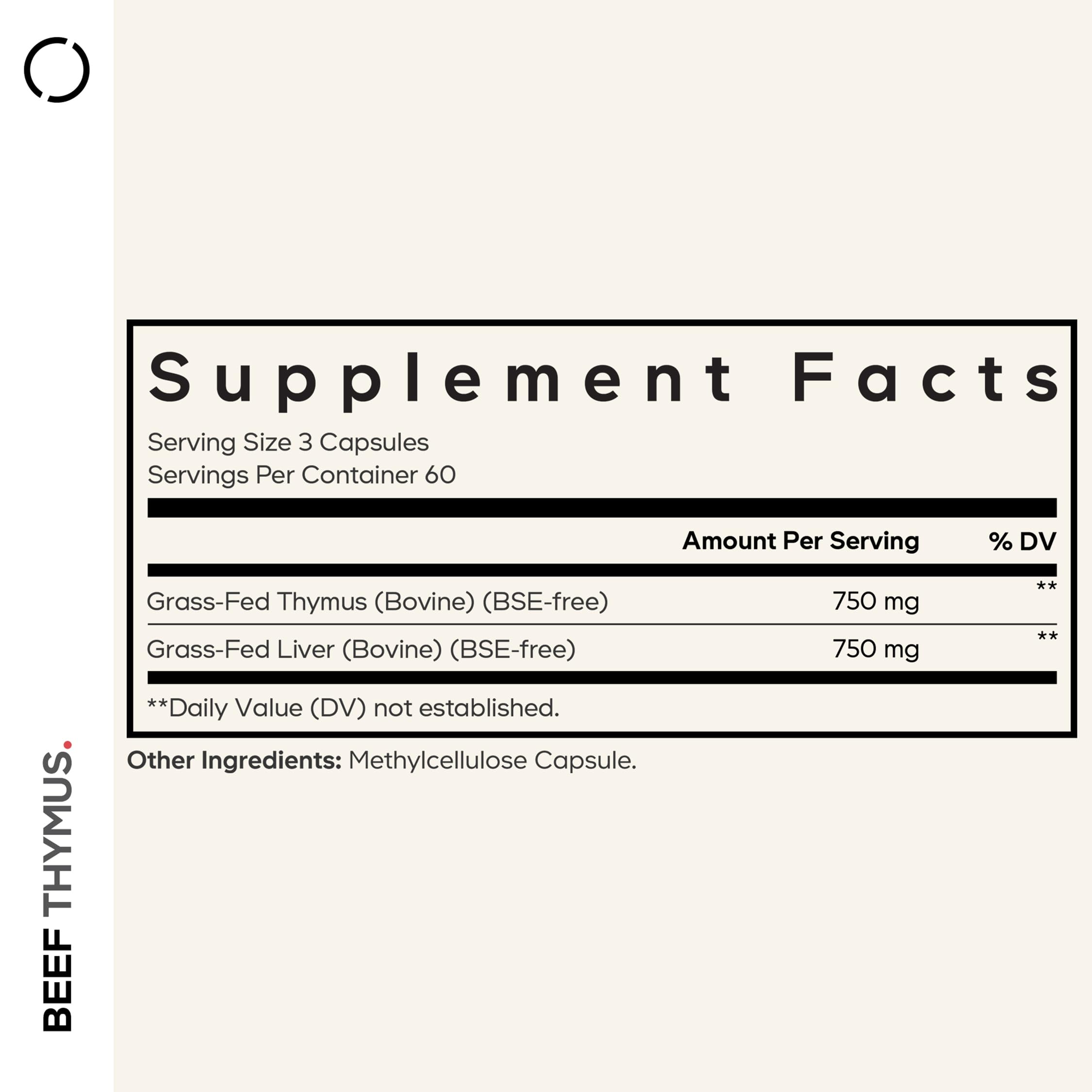 Codeage Grass-Fed Beef Thymus & Liver Supplement capsules close-up