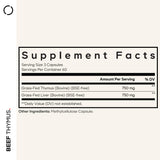 Codeage Grass-Fed Beef Thymus & Liver Supplement capsules close-up