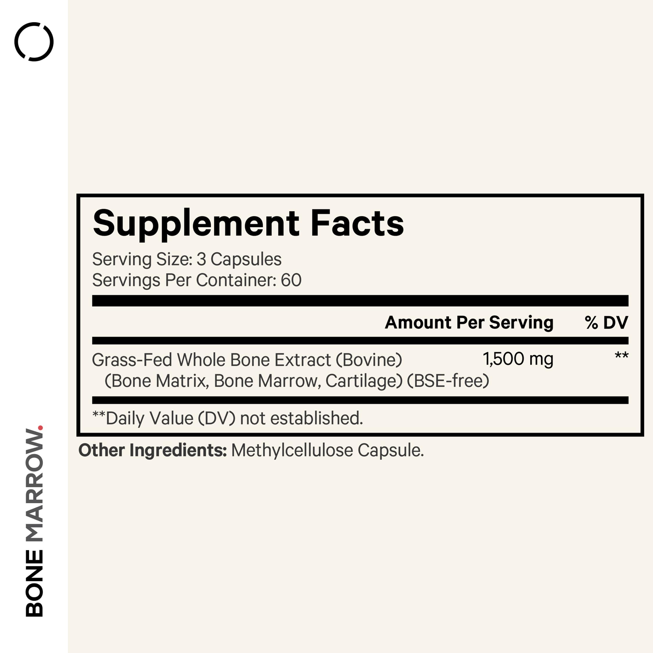 Codeage Grass-Fed Bone Marrow Supplement 1500mg packaging