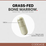Codeage Grass-Fed Bone Marrow Supplement with a measuring tape