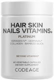 Codeage Hair Skin Nails Platinum supplement bottle front view
