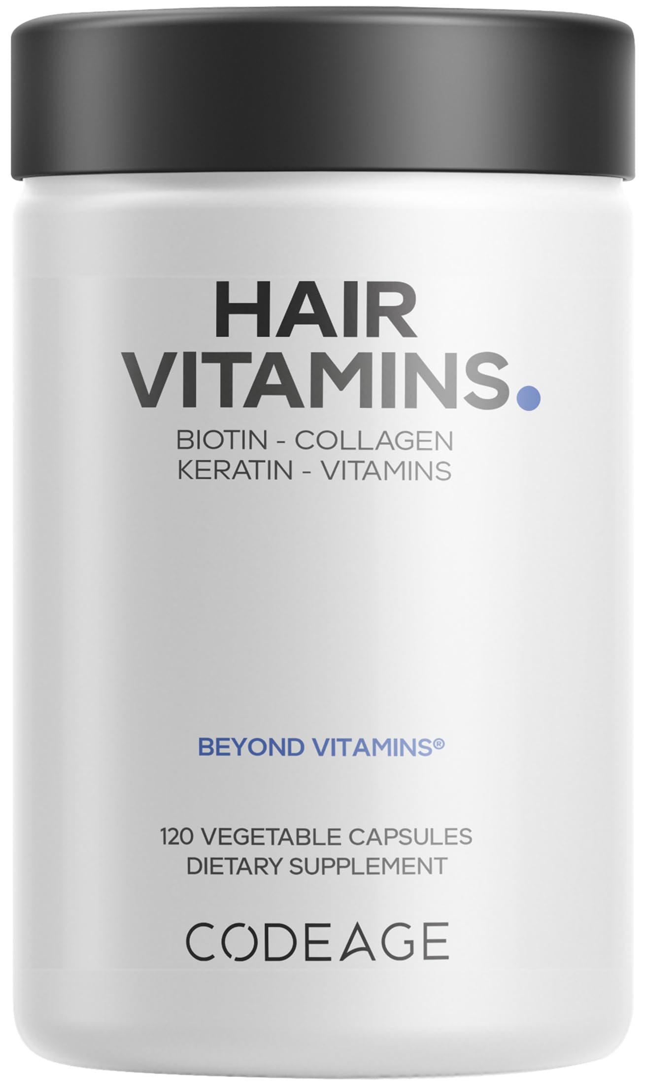 Codeage Hair Vitamins bottle front view with label