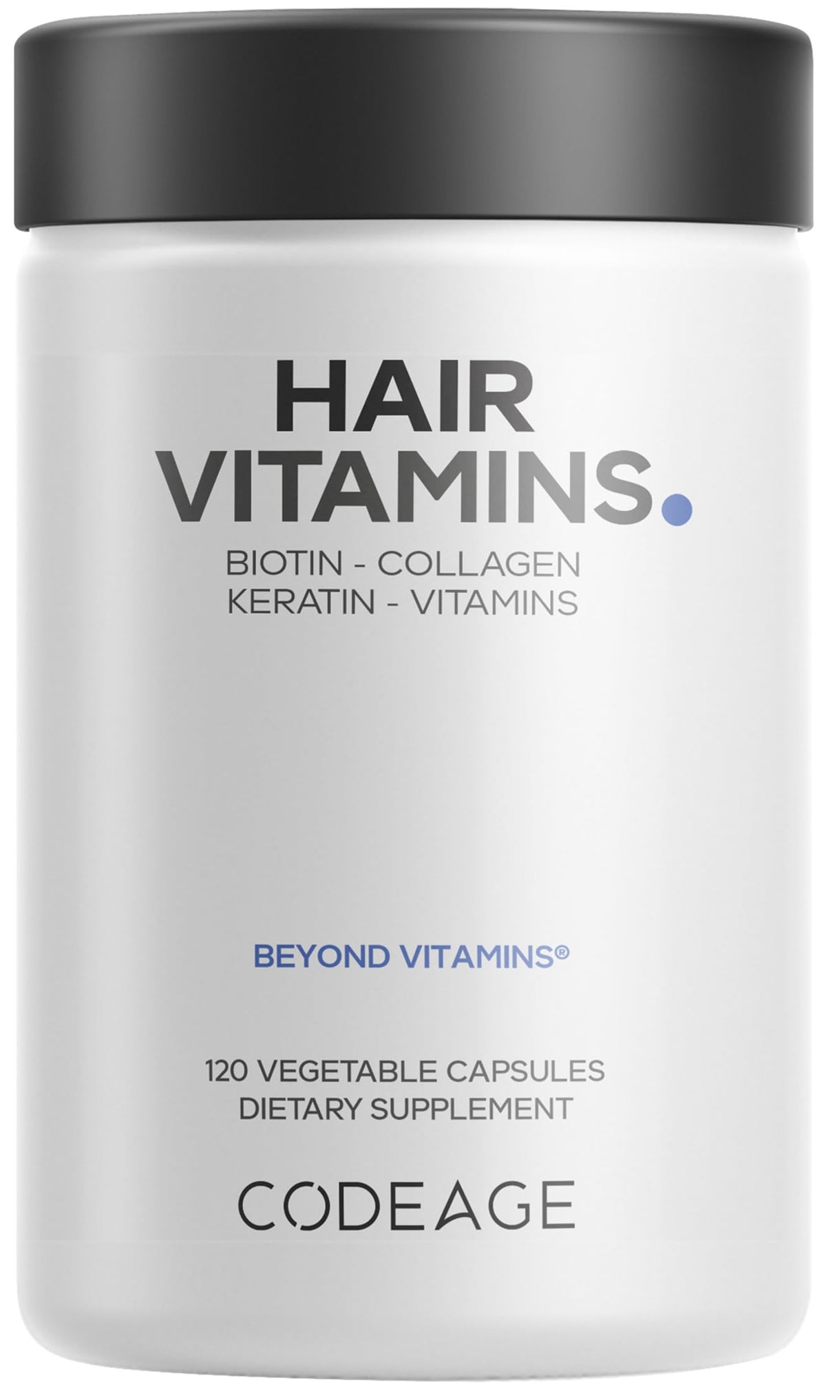 Codeage Hair Vitamins bottle front view with label