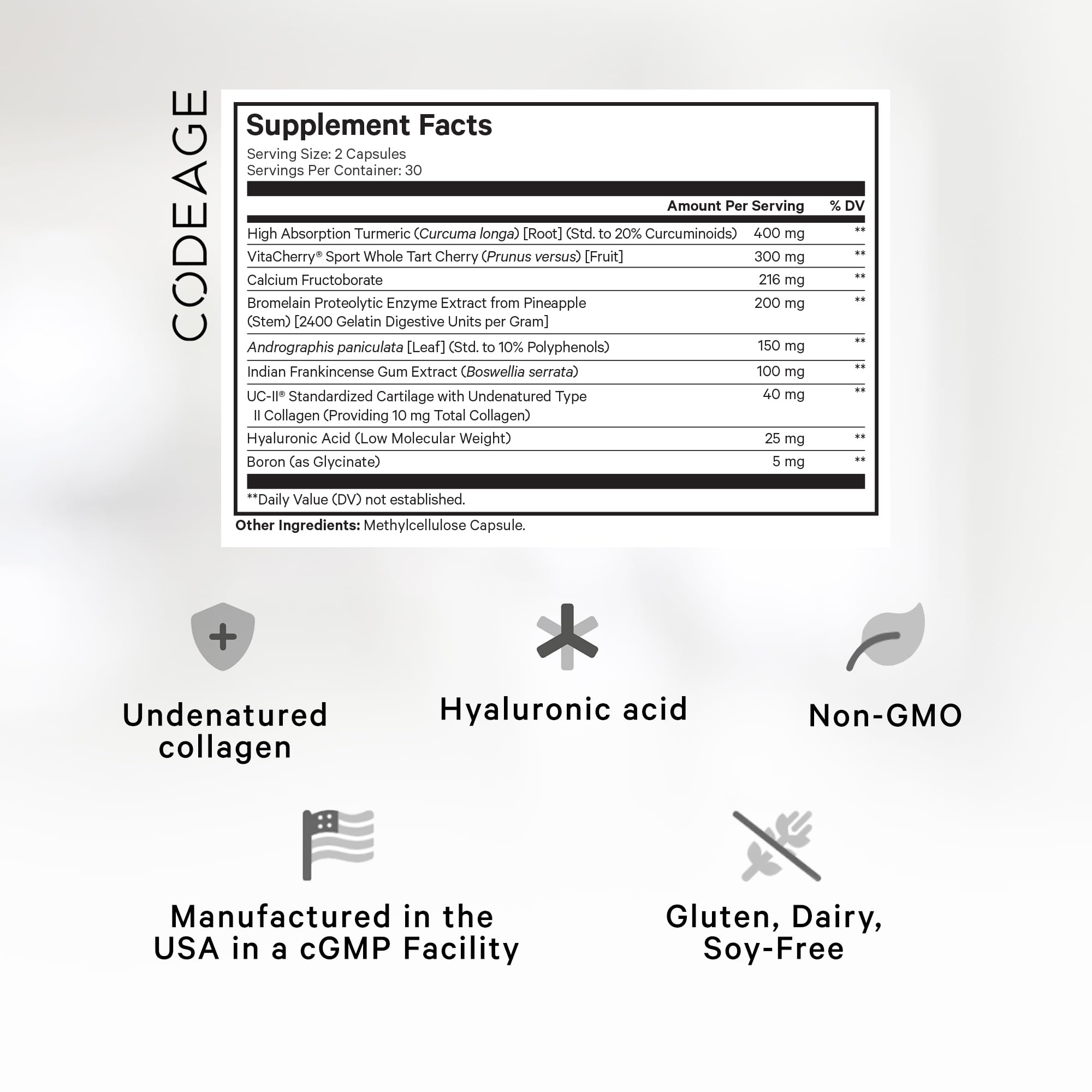 Codeage Joint Health Supplement capsules close-up