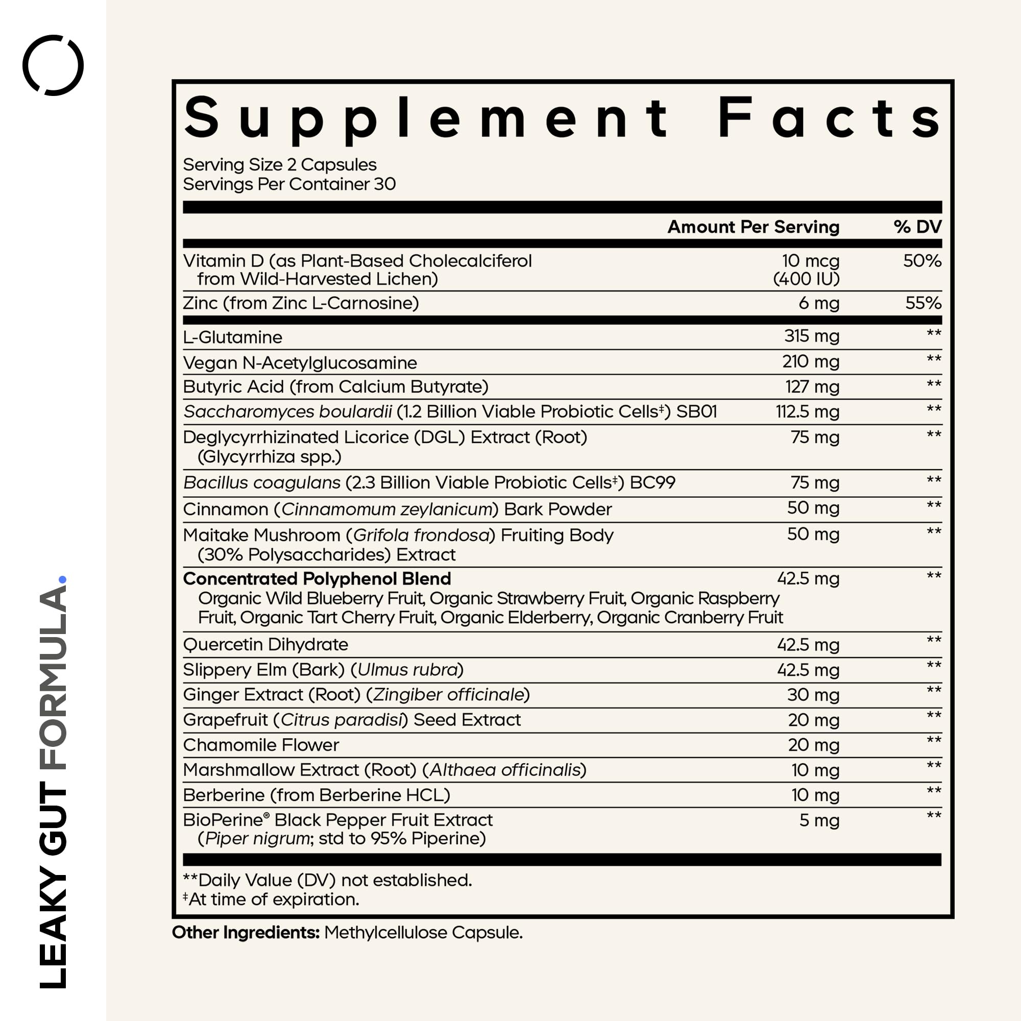 Codeage L-Glutamine Supplement capsule close-up
