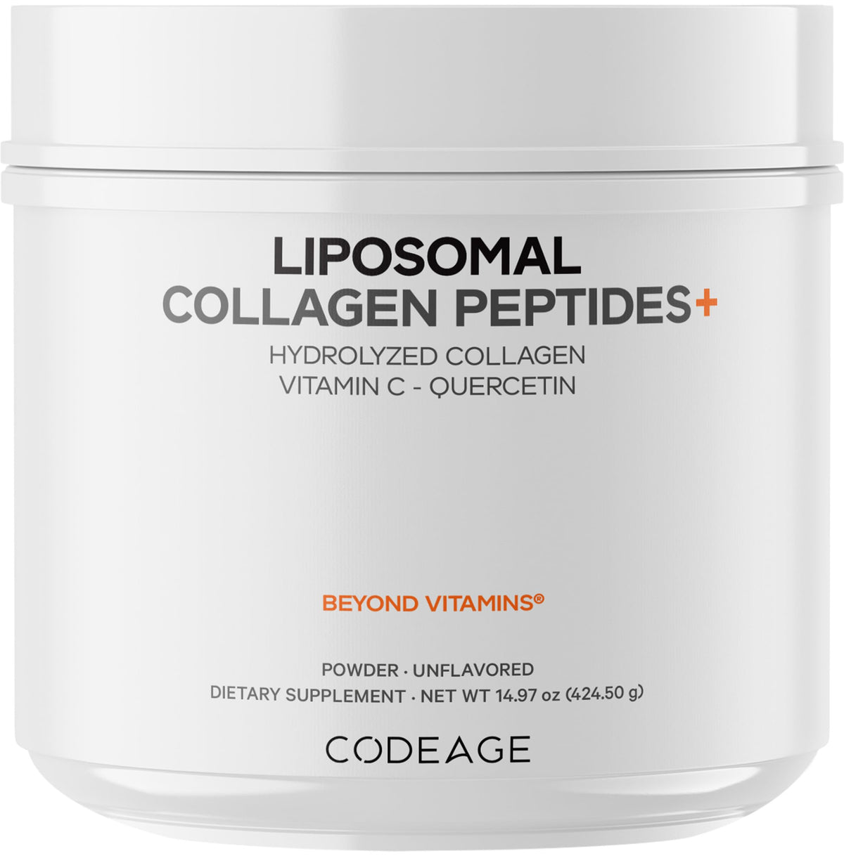 Codeage Liposomal Collagen Peptides 454g front view