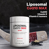 Codeage Liposomal CoQ10 Max capsule on a spoon