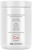 Codeage Liposomal Creatine Capsules bottle with a workout background