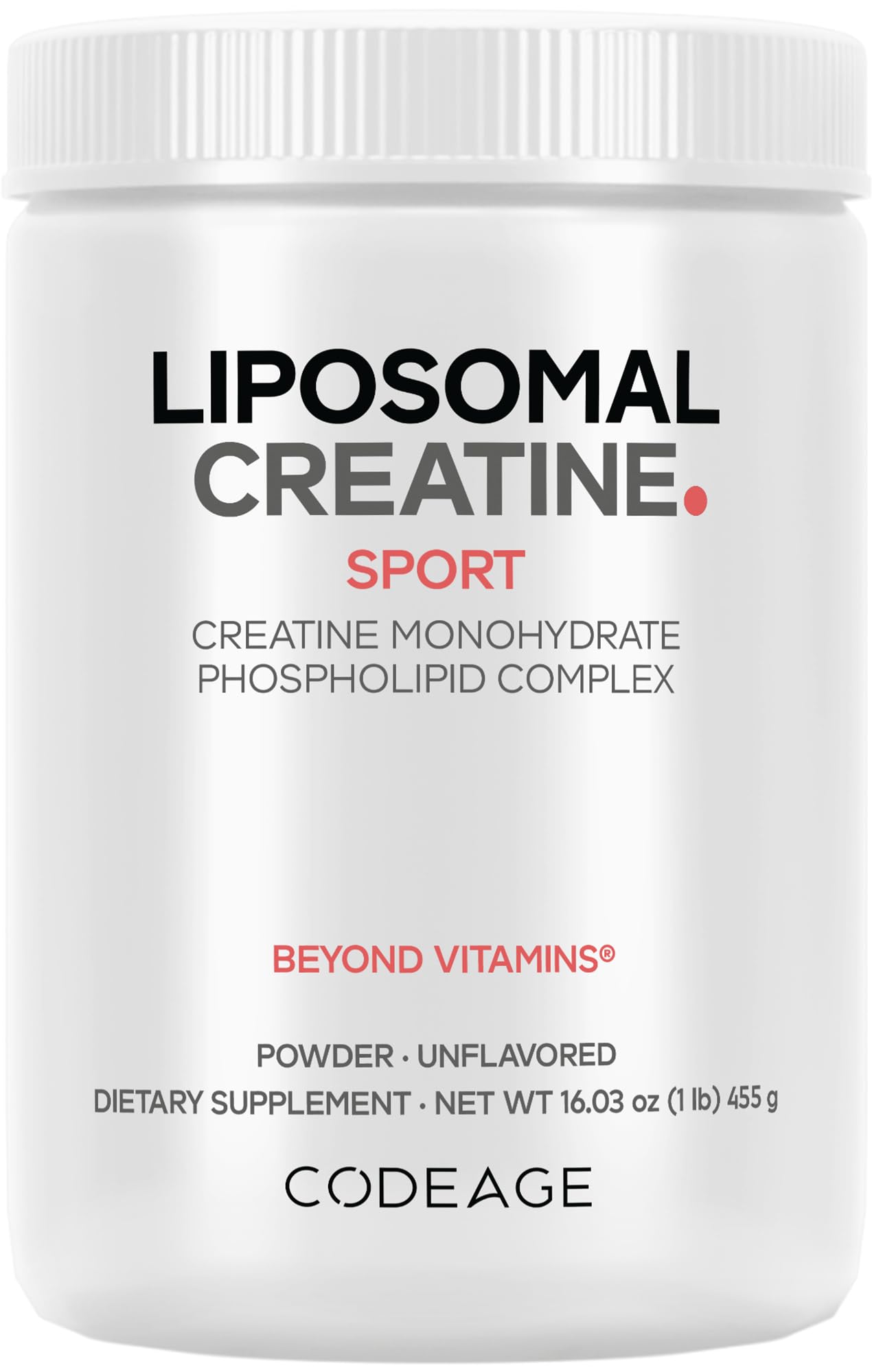 Codeage Liposomal Creatine Monohydrate Powder front view