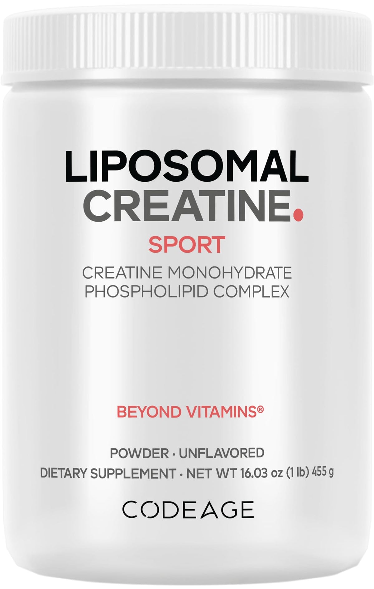 Codeage Liposomal Creatine Monohydrate Powder front view