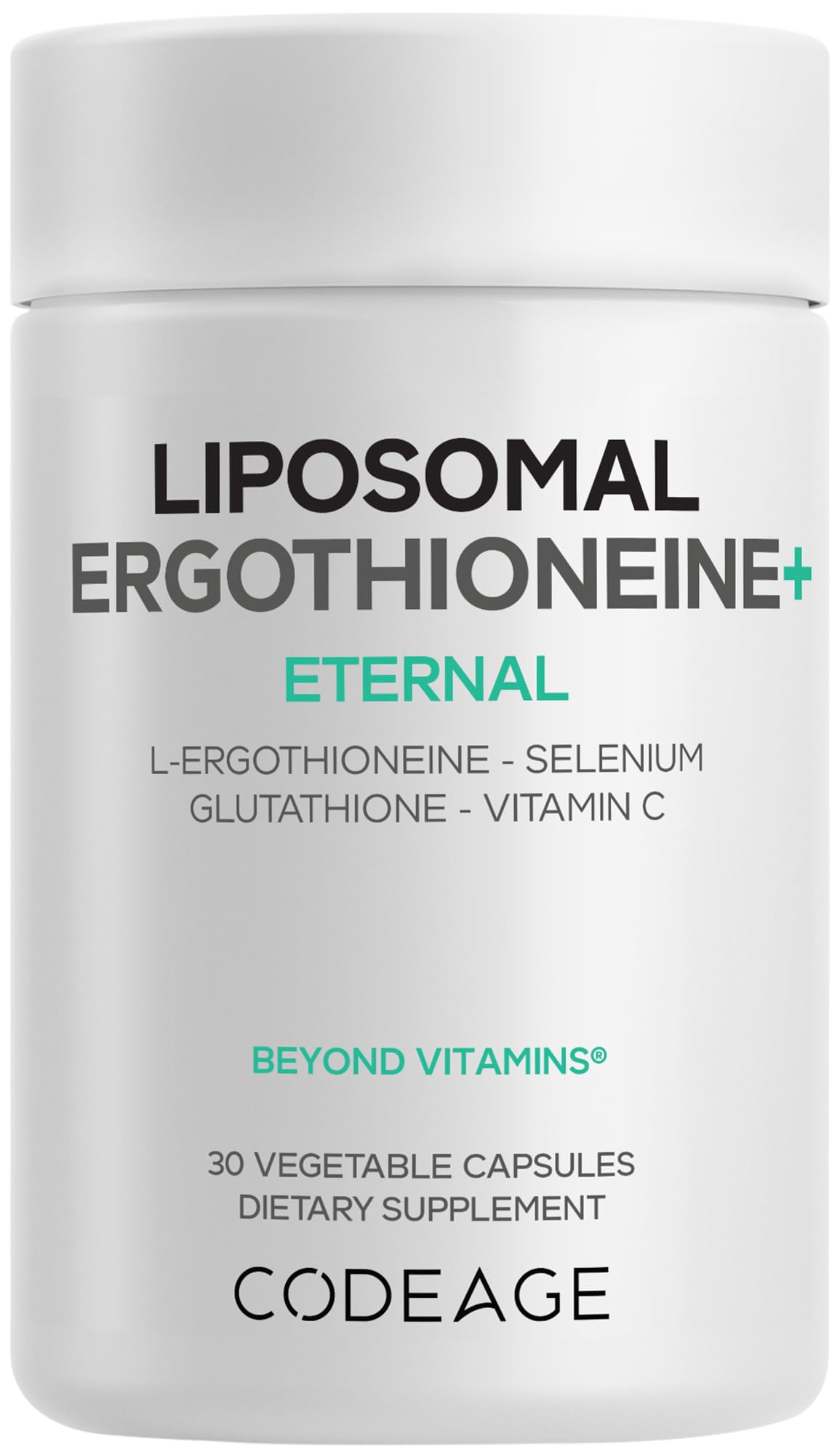Codeage Liposomal Ergothioneine+ supplement bottle front view