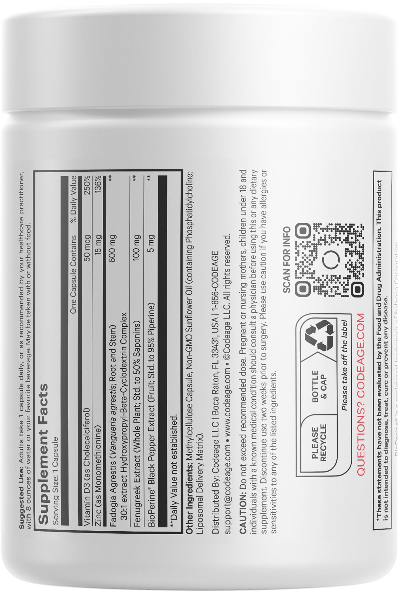 Codeage Liposomal Fadogia Agrestis supplement in a lifestyle setting