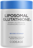 Codeage Liposomal L-Glutathione 500mg supplement bottle front view