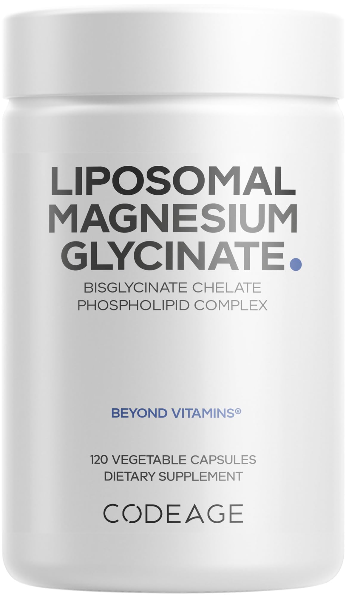 Codeage Liposomal Magnesium Glycinate 350mg front view