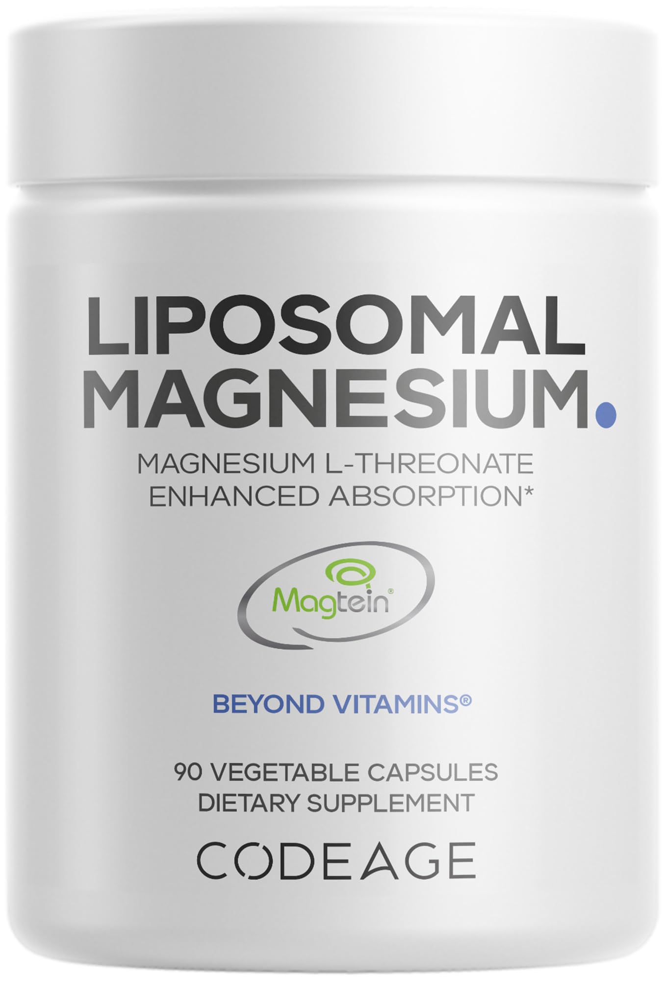 Codeage Liposomal Magnesium L-Threonate 30 servings bottle front view