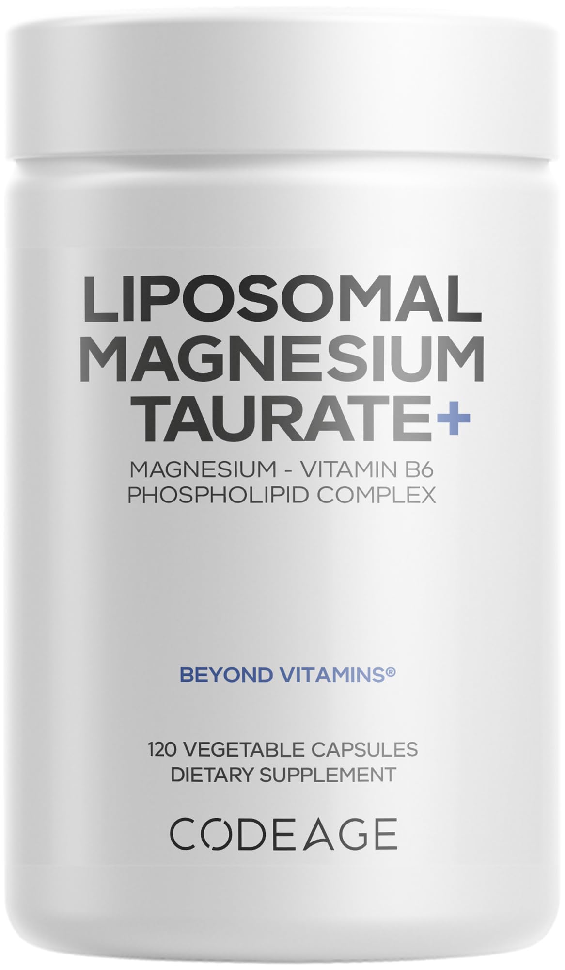 Codeage Liposomal Magnesium Taurate 60 capsules front view