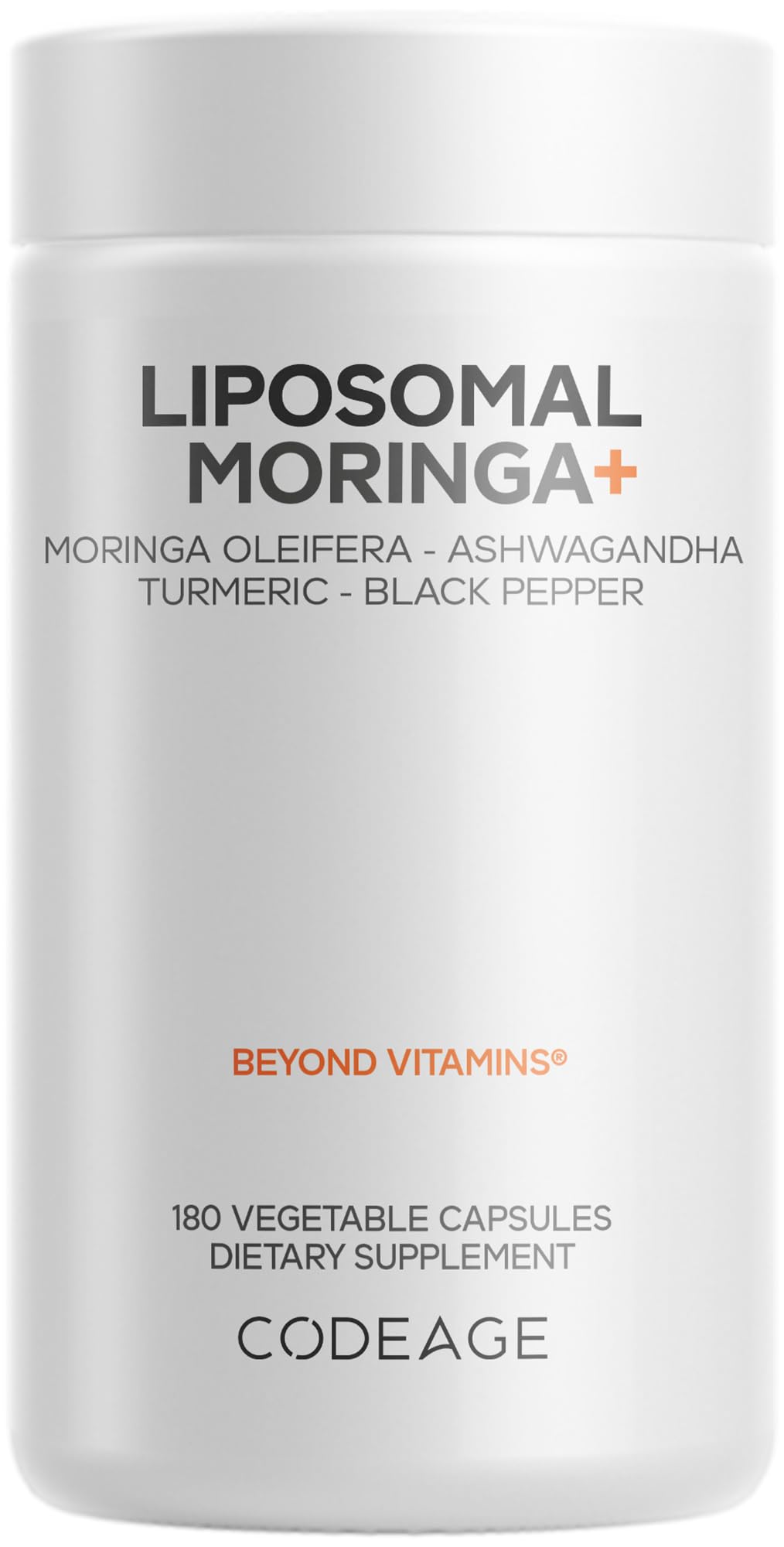 Codeage Liposomal Moringa+ Supplement 90 Capsules front view