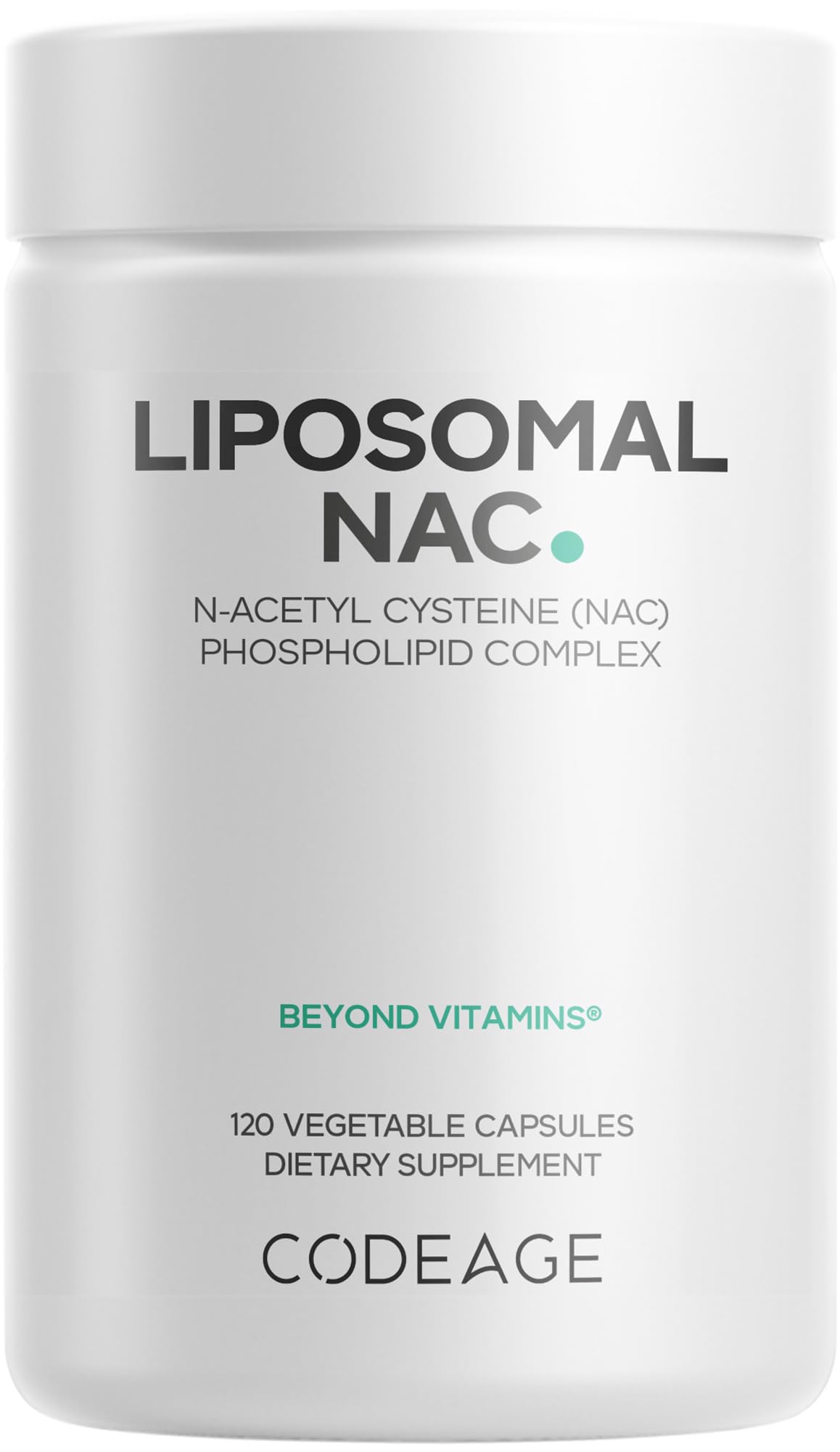 Codeage Liposomal NAC 900mg capsules front view