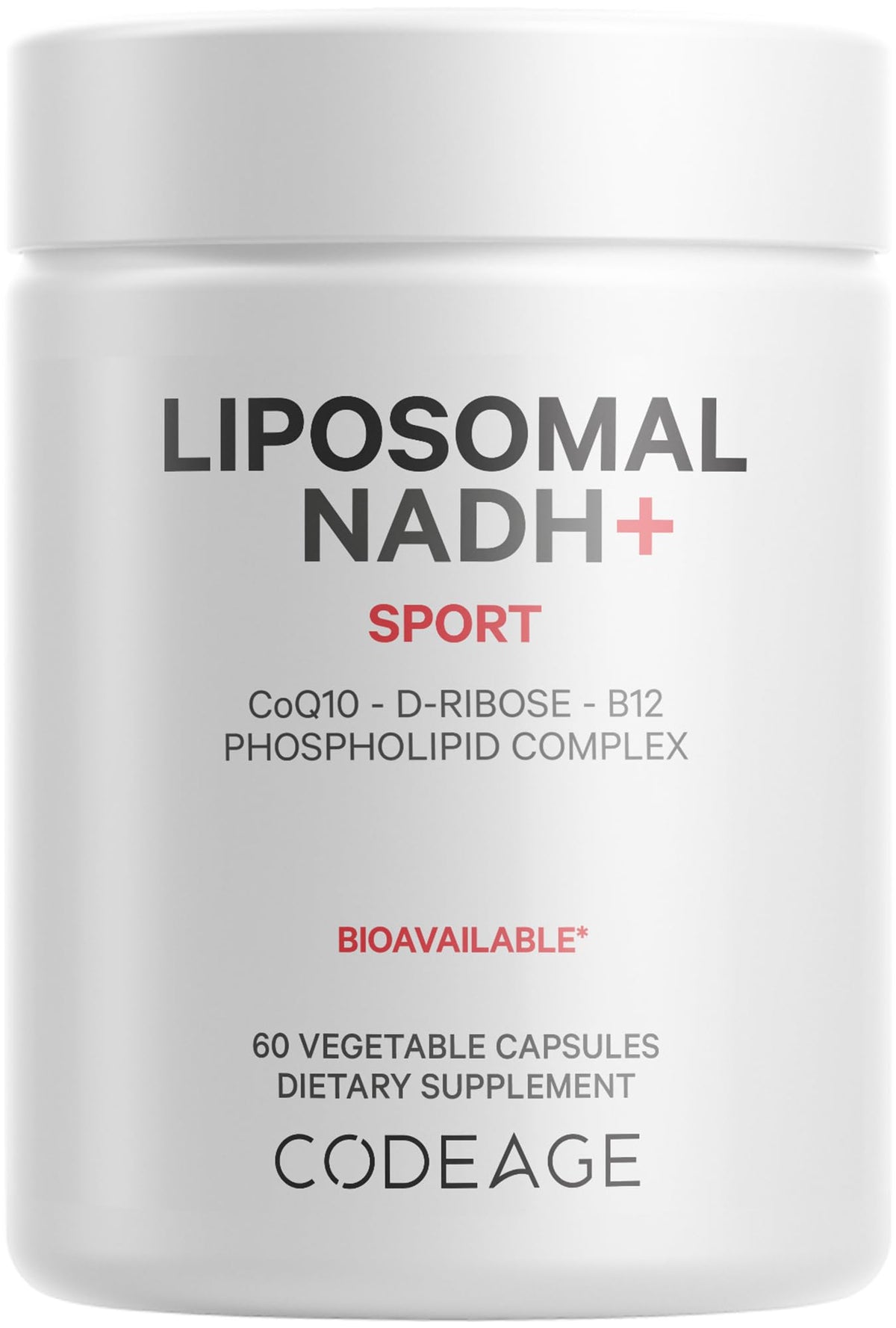 Codeage Liposomal NADH+ Supplement bottle front view