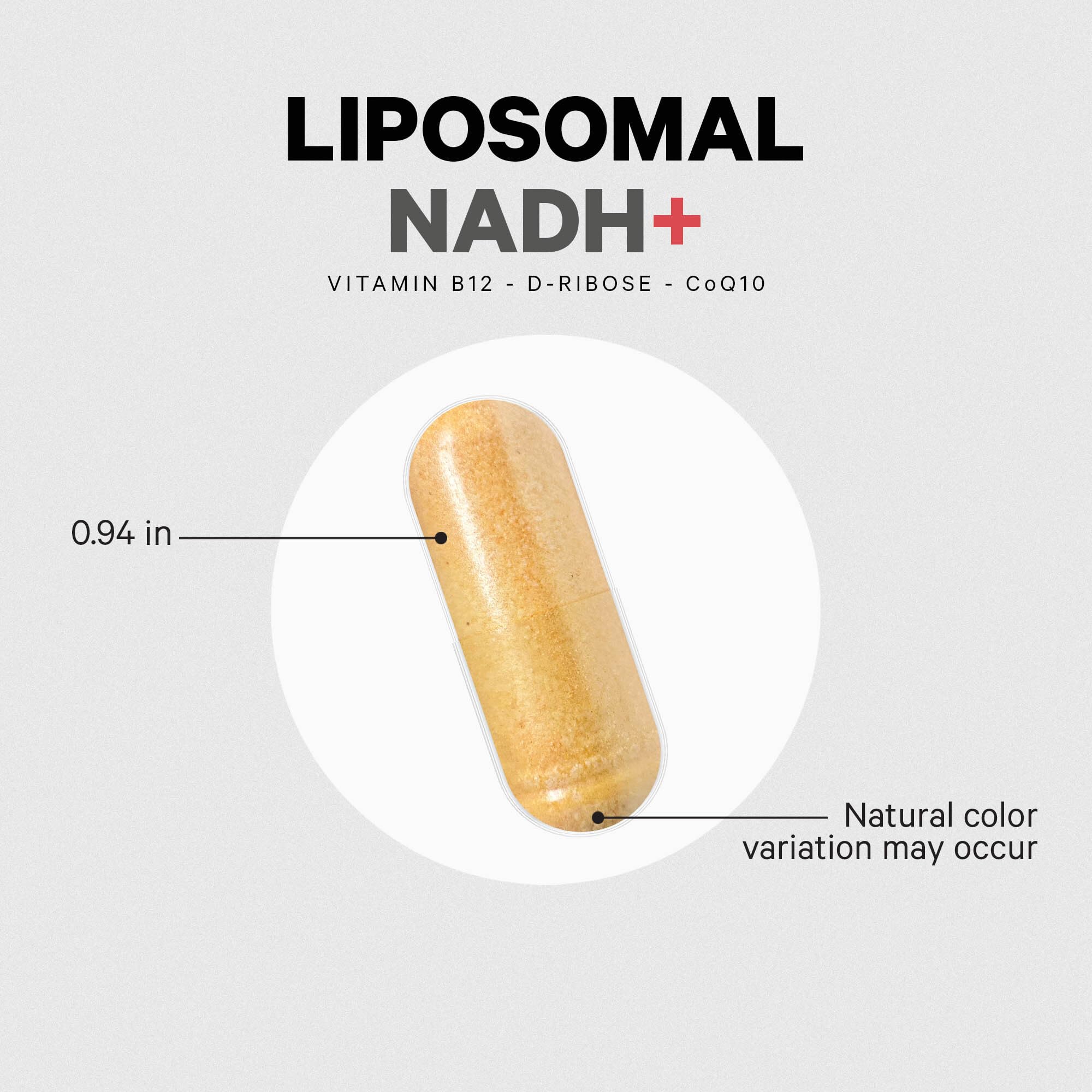Codeage Liposomal NADH+ Supplement capsules in a spoon
