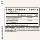 Codeage Liposomal NMN supplement capsules on a wooden surface