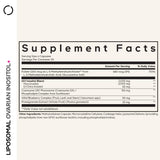 Codeage Liposomal Ovarian Inositol+ supplement side view with label