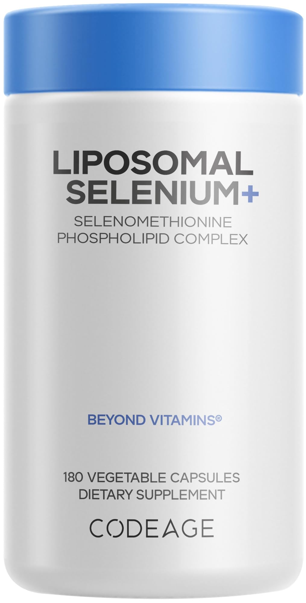 Codeage Liposomal Selenium 200mcg 180 capsules front view