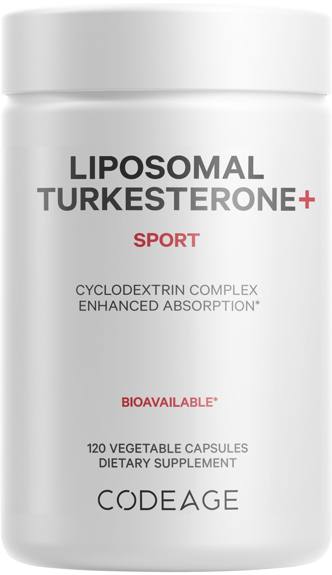 Codeage Liposomal Turkesterone 500mg front view of bottle
