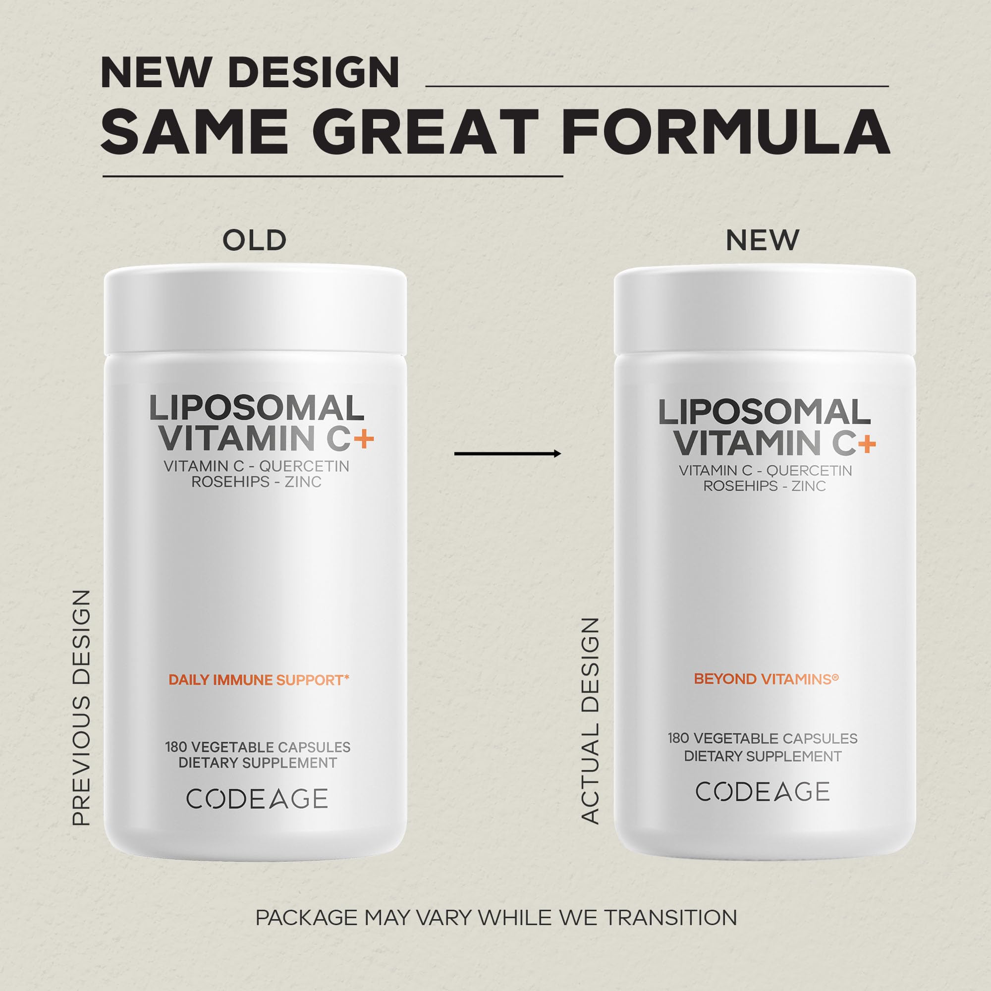Codeage Liposomal Vitamin C + 1500mg supplement ingredients list