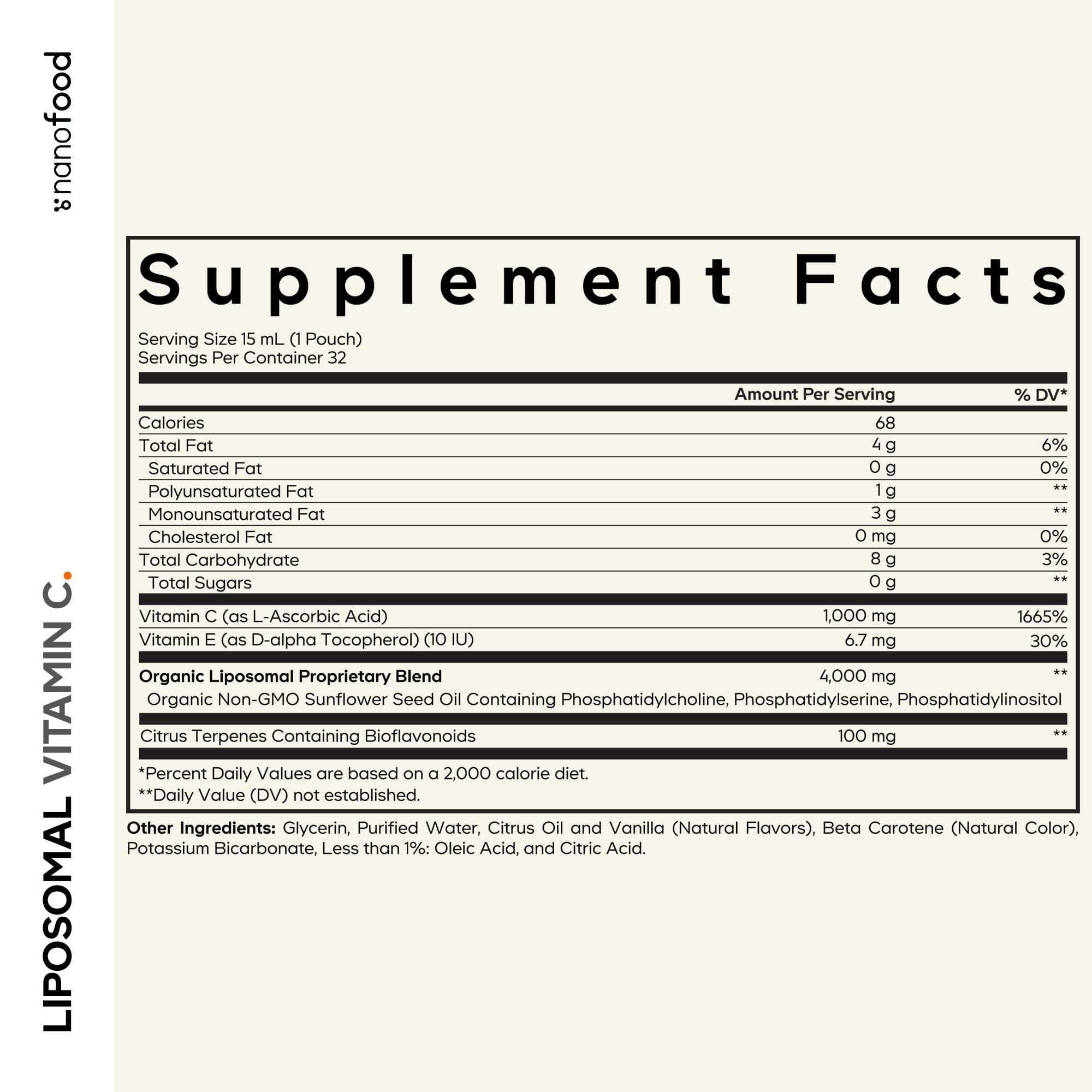 Codeage Liposomal Vitamin C Liquid pouches display