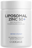 Codeage Liposomal Zinc 50mg 100 capsules front view
