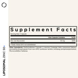 Codeage Liposomal Zinc 50mg capsule bottle side view