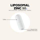 Codeage Liposomal Zinc 50mg capsules arranged in a circle