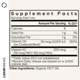 Codeage Liquid D3+K2 Supplement bottle side view
