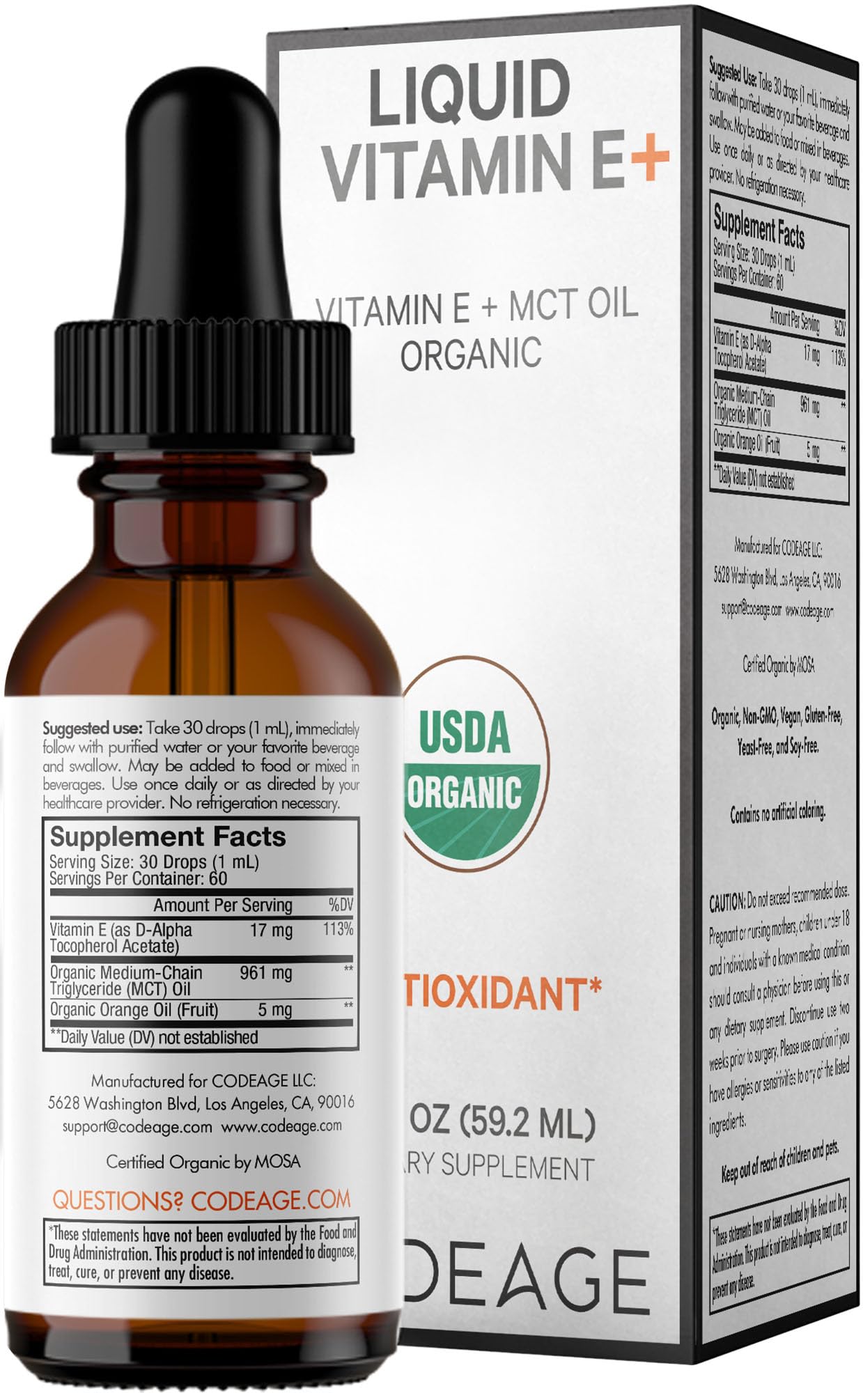 Codeage Liquid Vitamin E Supplement serving suggestion