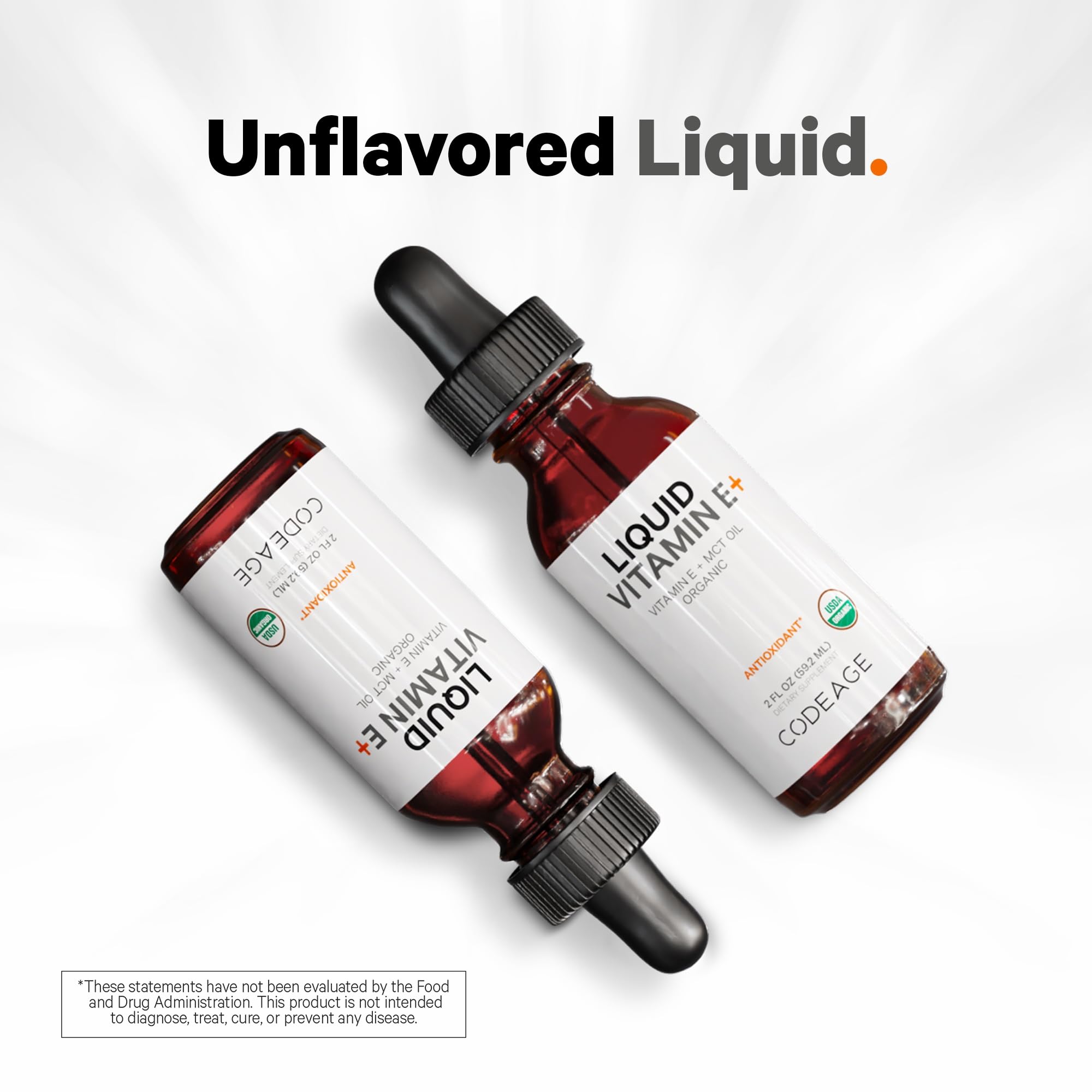 Codeage Liquid Vitamin E Supplement with organic ingredients