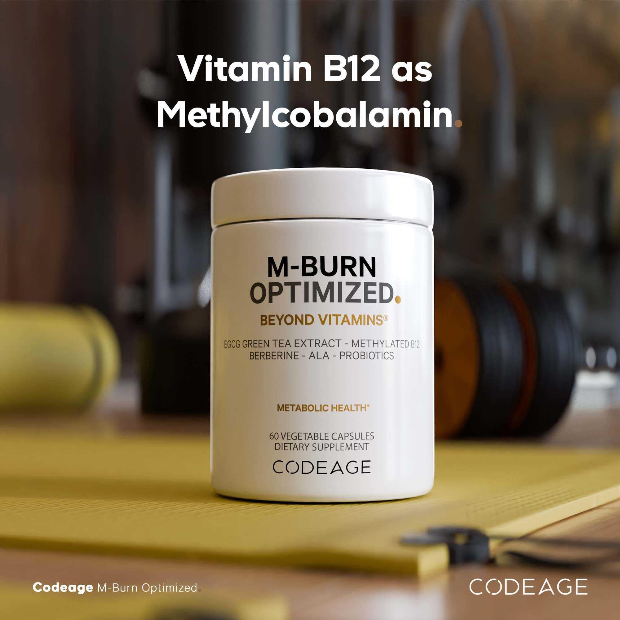 Codeage M-Burn Optimized Supplement bottle top view