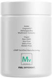 Codeage Meditate Vitamins bottle on a kitchen counter with fruits