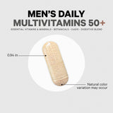 Codeage Men's Multivitamin 50+ supplement capsules in a lifestyle setting