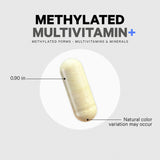 Codeage Methylated Multivitamin+ capsules with a glass of water