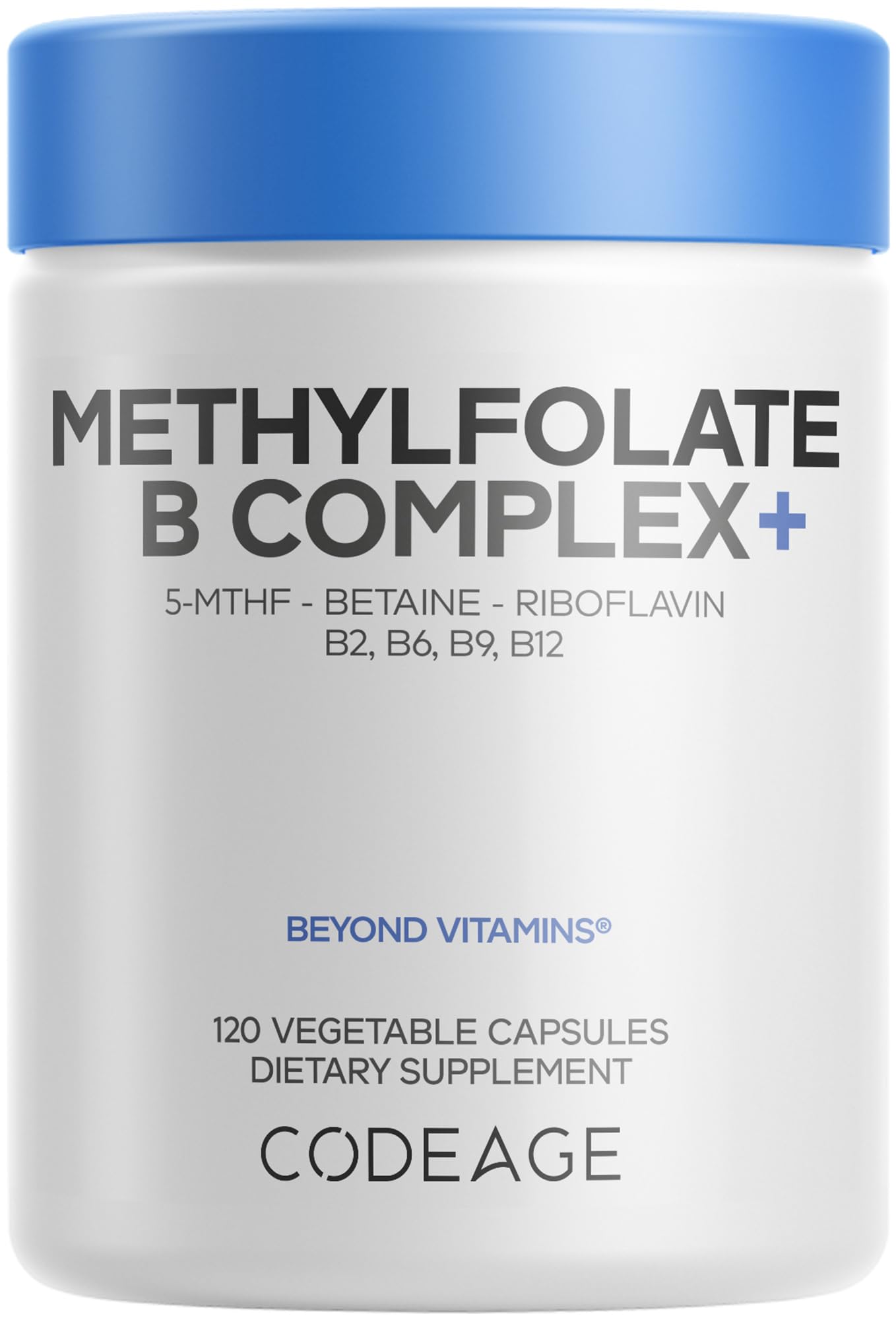 Codeage Methylfolate B Complex capsule bottle front view