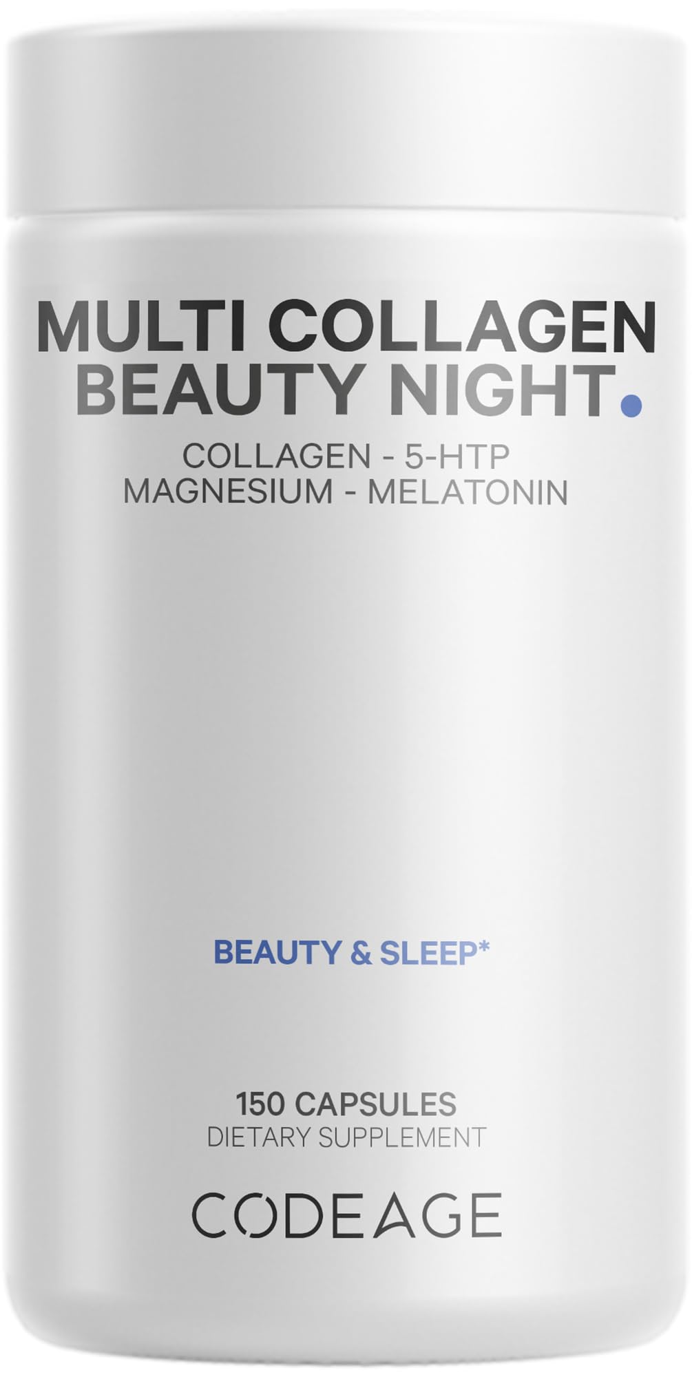 Codeage Multi Collagen Beauty Night Capsules front view