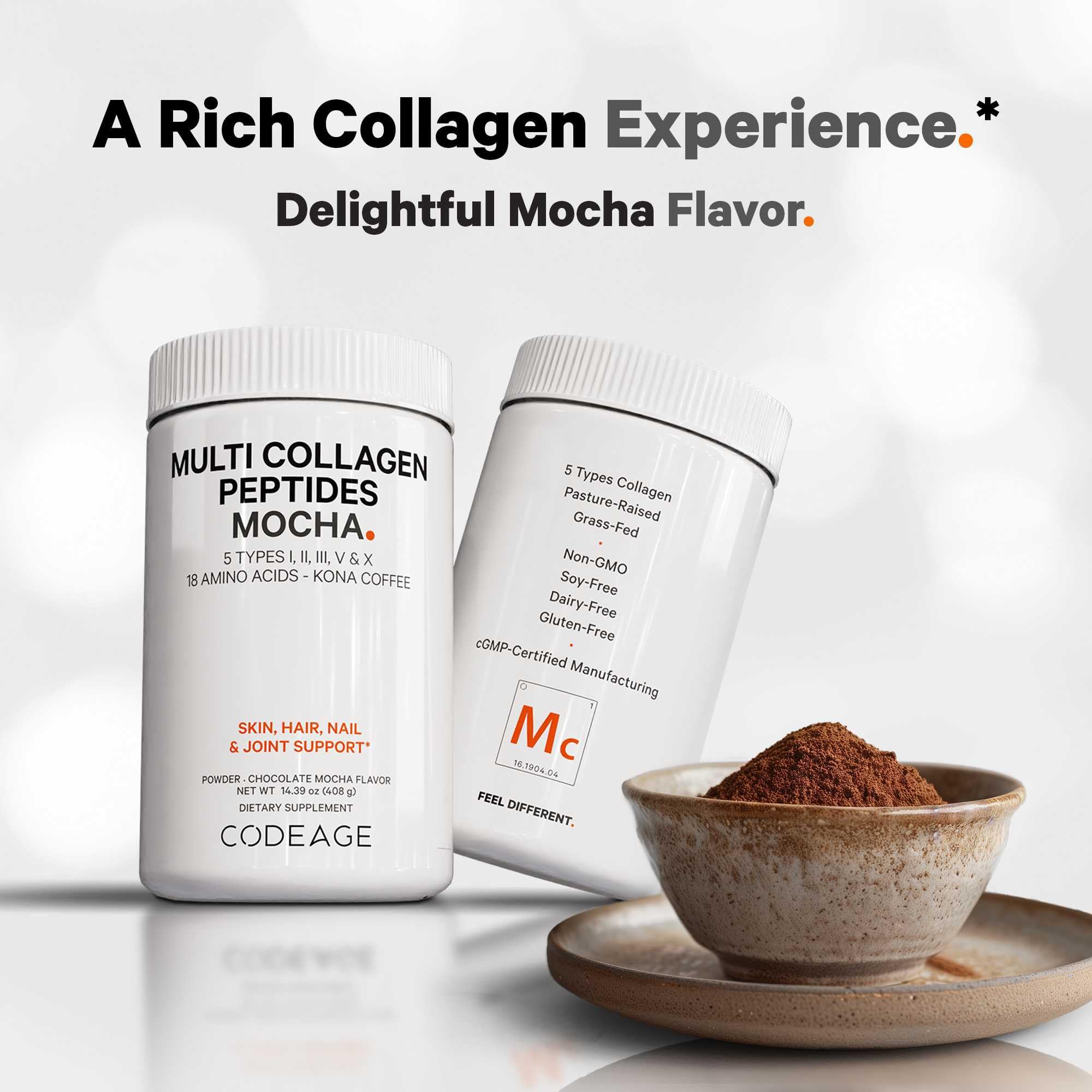 Codeage Multi Collagen Mocha Instant Coffee preparation process