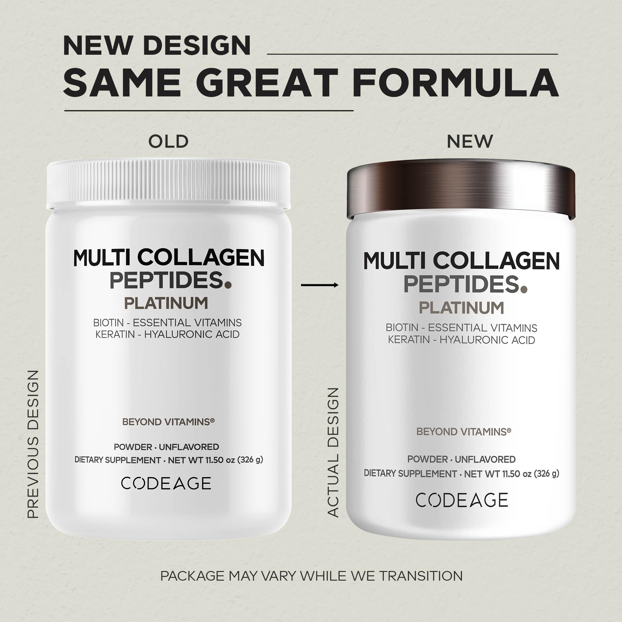 Codeage Multi Collagen Powder Platinum Edition nutritional information