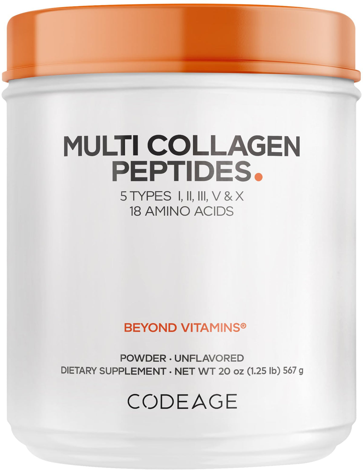 Codeage Multi Collagen Protein Powder 567g front view