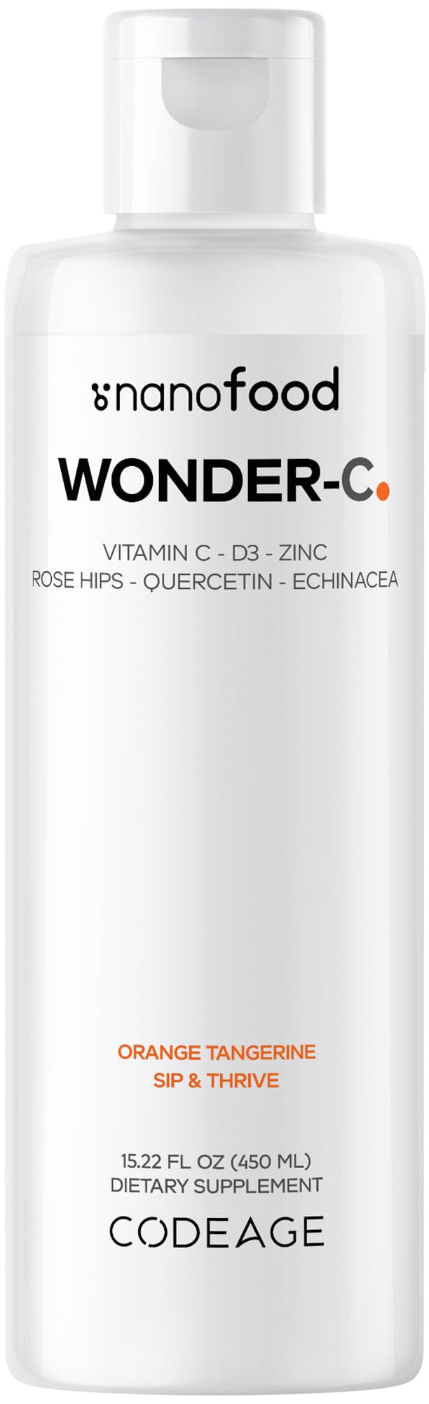 Codeage Nanofood Wonder-C Liquid Vitamin C 1000mg front view