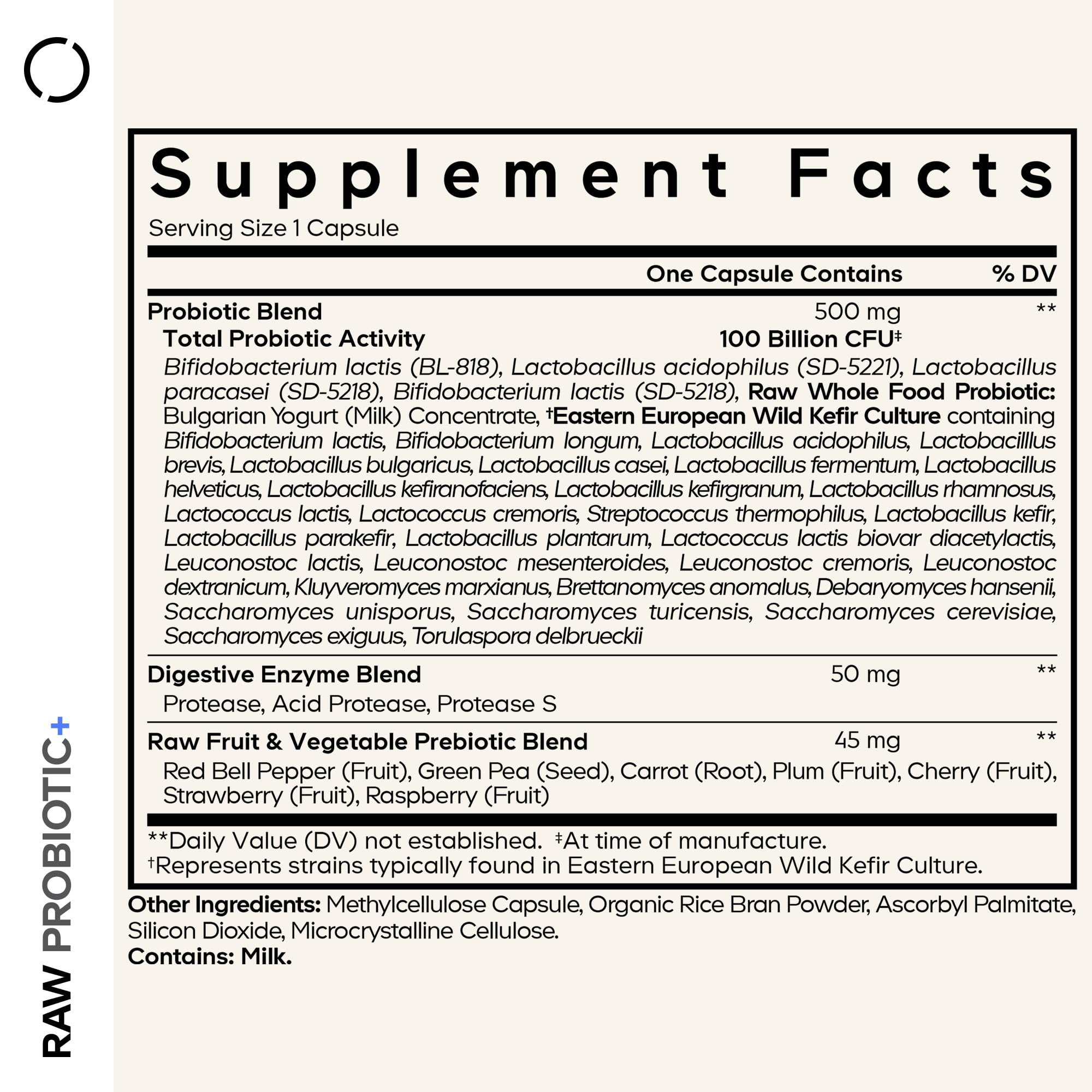 Codeage Raw Probiotic Supplement capsule close-up