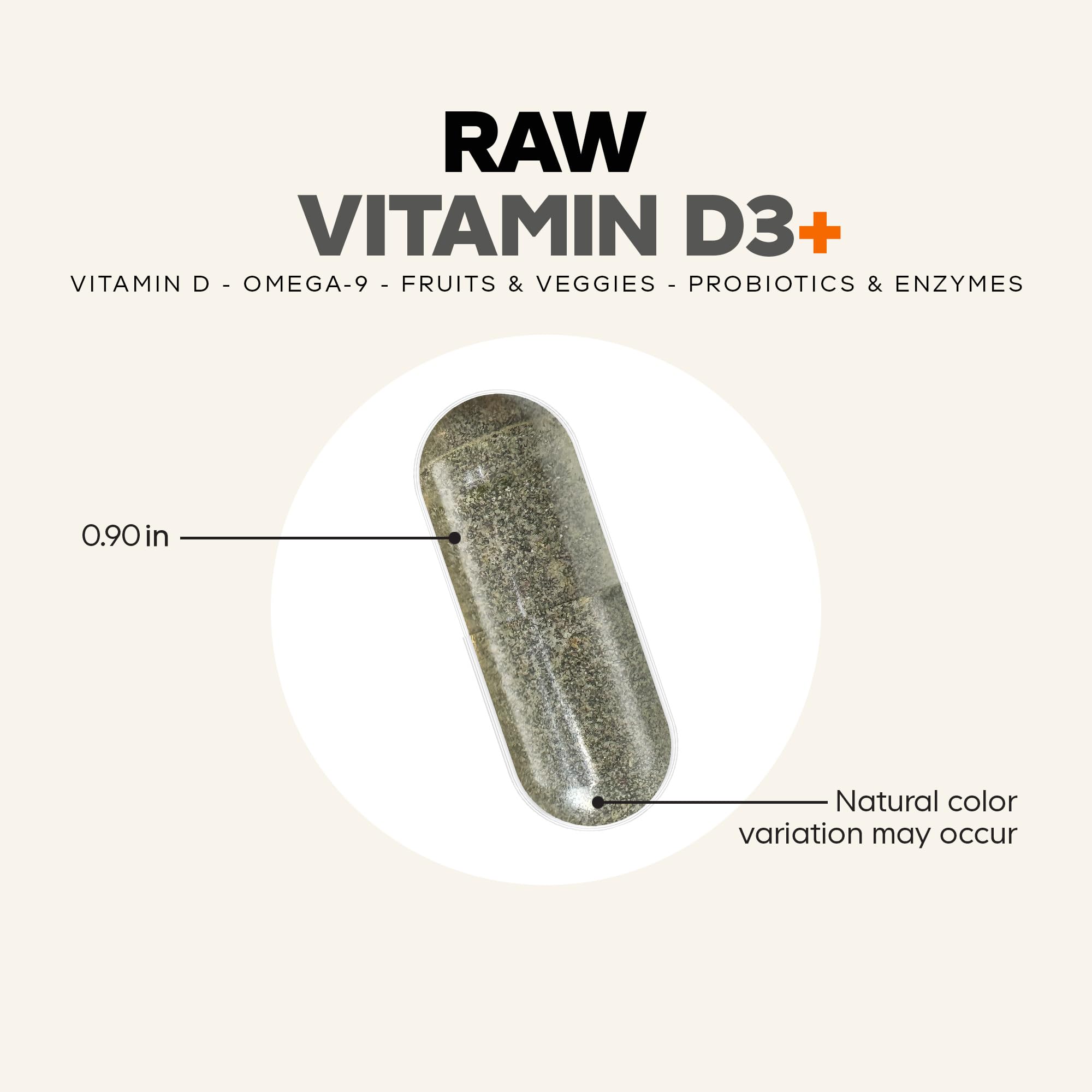 Codeage Raw Vitamin D3 supplement bottle on a kitchen counter