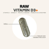 Codeage Raw Vitamin D3 supplement bottle on a kitchen counter
